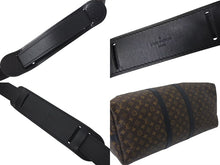 画像をギャラリービューアに読み込む, 極美品 LOUIS VUITTON ルイヴィトン キーポルバンドリエール55 ボストンバッグ M56714 モノグラムマカサー ブラック 中古 4c074592