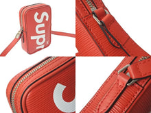 画像をギャラリービューアに読み込む, LOUIS VUITTON ルイヴィトン SUPREME シュプリーム ダヌーブPPM ショルダーバッグ M53434 レッド ホワイト 美品 中古 4c074597