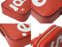画像をギャラリービューアに読み込む, LOUIS VUITTON ルイヴィトン SUPREME シュプリーム ダヌーブPPM ショルダーバッグ M53434 レッド ホワイト 美品 中古 4c074597