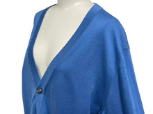画像をギャラリービューアに読み込む, LOUIS VUITTON ルイヴィトン シルクカシミヤ混 コットンカーディガン ブルー サイズL RM171Q MM5 HAN49W 美品 中古 4c074617