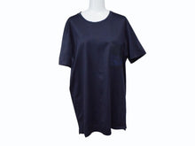 画像をギャラリービューアに読み込む, Berluti ベルルッティ 半袖Tシャツ 134178 サイズL カリグラフィーデザイン レザーポケット コットン ネイビー 美品 中古 4c074625
