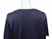 画像をギャラリービューアに読み込む, Berluti ベルルッティ 半袖Tシャツ 134178 サイズL カリグラフィーデザイン レザーポケット コットン ネイビー 美品 中古 4c074625