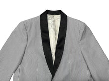 画像をギャラリービューアに読み込む, 極美品 CELINE シアサッカーストライプ テーラード ジャケット 2V215087I ホワイト ブルー ブラック コットン ポリエステル サイズ52 中古 4c074643