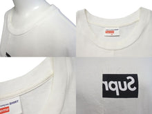 Load image into Gallery viewer, Supreme × Comme des Garcons SHIRT シュプリーム コムデギャルソン シャツ 18AW スプリット ボックス ロゴ 半袖Ｔシャツ ホワイト サイズXL 美品 中古 4c074644