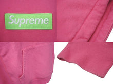 Load image into Gallery viewer, SUPREME シュプリーム Box Logo Sweatshirt ボックスロゴパーカー ピンク/ライムグリーン サイズM 美品 中古 4c074646