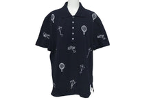 Load image into Gallery viewer, THOM BROWN トムブラウン Sky Icons Polo Shirt スカイアイコンポロシャツ ネイビー サイズ 3 MJP140E 美品 中古 4c074651