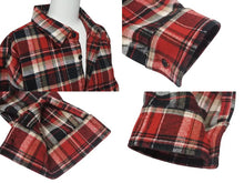画像をギャラリービューアに読み込む, SAINT LAURENT サンローラン Red Check Button up レッド チェックシャツ サイズ L 535402 Y781T 美品 中古 4c074654