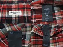 画像をギャラリービューアに読み込む, SAINT LAURENT サンローラン Red Check Button up レッド チェックシャツ サイズ L 535402 Y781T 美品 中古 4c074654