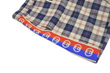 Load image into Gallery viewer, 極美品 GUCCI グッチ サイドライン チェックリネン コットンショーツ コットン 麻 リネン レッド ブルー ベージュ サイズ48 中古 4c074671
