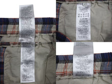 Load image into Gallery viewer, 極美品 GUCCI グッチ サイドライン チェックリネン コットンショーツ コットン 麻 リネン レッド ブルー ベージュ サイズ48 中古 4c074671