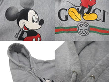 Load image into Gallery viewer, GUCCI グッチ DISNEYコラボ ミッキーロゴパーカー 601218 XJB68 イタリア製 コットン グレー サイズL 美品 中古 4c074684