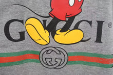 画像をギャラリービューアに読み込む, 極美品 GUCCI × Disney グッチ ディズニー ミッキーマウス プリント ウェブライン 半袖Ｔシャツ グレー コットン 565806 XJB67 サイズM 中古 4c074686