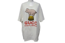 Load image into Gallery viewer, 極美品 GUCCI グッチ 21SS EQUILIBRIUM ピッグ プリント Tシャツ 半袖 刺繍 615044 XJCRI ホワイト サイズL 中古 4c074687