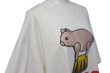 Load image into Gallery viewer, 極美品 GUCCI グッチ 21SS EQUILIBRIUM ピッグ プリント Tシャツ 半袖 刺繍 615044 XJCRI ホワイト サイズL 中古 4c074687