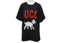 Load image into Gallery viewer, 極美品 GUCCI グッチ グッチラム オーバーサイズ 半袖Tシャツ 565806 XJBTV イタリア製 コットン ブラック レッド M 中古 4c074691