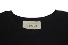 Load image into Gallery viewer, 極美品 GUCCI グッチ グッチラム オーバーサイズ 半袖Tシャツ 565806 XJBTV イタリア製 コットン ブラック レッド M 中古 4c074691