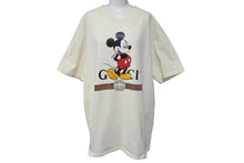 Load image into Gallery viewer, 極美品 GUCCI グッチ DISNEYコラボ ミッキーロゴ 半袖Tシャツ 565806 XJB66 コットン アイボリー サイズXL 中古 4c074692