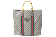 Load image into Gallery viewer, 極美品 GUCCI グッチ GGスプリーム トートバッグ ハンドバッグ 473870 レザー GGスプリーム ベージュ ブラウン 中古 4c074712