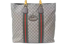 Load image into Gallery viewer, 極美品 GUCCI グッチ GGスプリーム トートバッグ ハンドバッグ 473870 レザー GGスプリーム ベージュ ブラウン 中古 4c074712