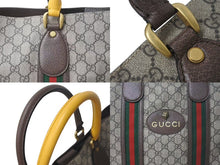 Load image into Gallery viewer, 極美品 GUCCI グッチ GGスプリーム トートバッグ ハンドバッグ 473870 レザー GGスプリーム ベージュ ブラウン 中古 4c074712