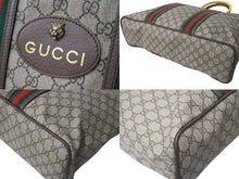 Load image into Gallery viewer, 極美品 GUCCI グッチ GGスプリーム トートバッグ ハンドバッグ 473870 レザー GGスプリーム ベージュ ブラウン 中古 4c074712