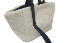 画像をギャラリービューアに読み込む, ADORE アドーア ファー トートバッグ ハンドバッグ ファー レザー ホワイト ブラック ゴールド金具 美品 中古 4c074720