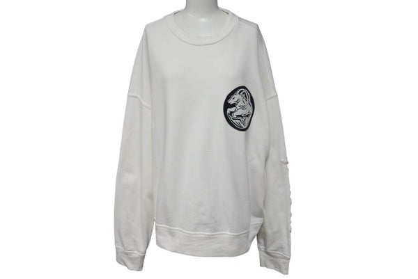 極美品 JIL SANDER ジルサンダー Zodiac Sweatshirt ゾディアック スウェットシャツ J21GU0004 サイズL カプリコーン ホワイト 中古 4c074731