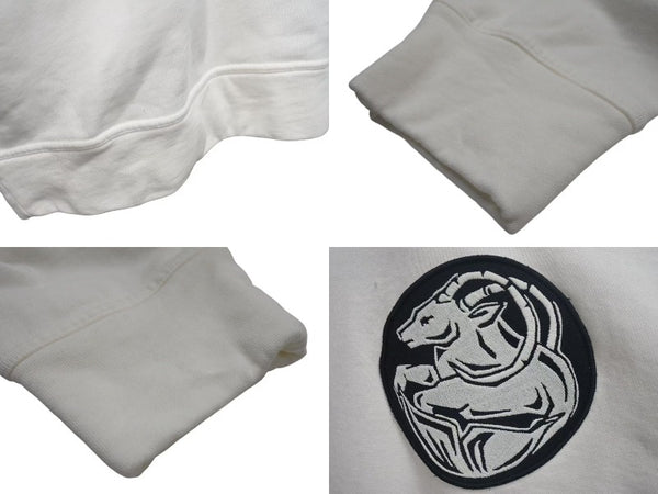 極美品 JIL SANDER ジルサンダー Zodiac Sweatshirt ゾディアック スウェットシャツ J21GU0004 サイズL カプリコーン ホワイト 中古 4c074731