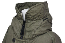 画像をギャラリービューアに読み込む, 極美品 STONE ISLAND ストーンアイランド ヘビージャケット 脱着式ムートンフード ダウン コート N3-B カーキ サイズXL 中古 4c074762