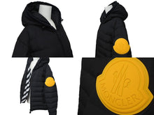 画像をギャラリービューアに読み込む, MONCLER x OFF WHITE モンクレール オフホワイト 17AW DINARD GIUBBOTTO ビッグラバー ロゴ ジップアップ ダウンジャケット 美品 中古 4c074766