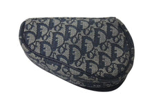 Load image into Gallery viewer, CHRISTIAN DIOR クリスチャンディオール トロッター ポーチ キャンバス レザー メタル ネイビー ゴールド金具 美品 中古 4c074769