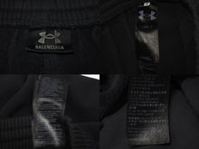 画像をギャラリービューアに読み込む, BALENCIAGA x Under Armour バレンシアガ x アンダーアーマー ワイドスウェットパンツ ブラック コットン XS 809709 中古 4c074783