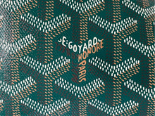 画像をギャラリービューアに読み込む, 新品未使用 GOYARD ゴヤール サンルイPM バッグ トートバッグ STLOUIPMLTY09CL09P PVC レザー ヘリンボーン グリーン 中古 4c074785