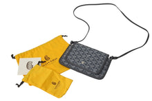 Load image into Gallery viewer, 新品同様 GOYARD ゴヤール プリュメ ショルダーバッグ レザー PVC グレーシルバー金具中古 4c074786