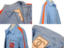 Load image into Gallery viewer, CHANEL シャネル スポーツライン ジップアップジャケット P19438V11331 サイズ40 ココマーク ブルー オレンジ 良品 中古 4c074793