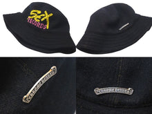 画像をギャラリービューアに読み込む, CHROME HEARTS クロムハーツ マッティボーイ SEX records バケットハット ブラック シルバー金具 美品 中古 4c074798