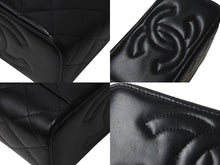 Load image into Gallery viewer, 極美品 CHANEL シャネル チェーンショルダーバッグ 2WAYバニティバッグ ココマーク ランダム番台 ブラック ラムスキン 中古 4c074815