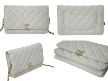 Load image into Gallery viewer, 極美品 CHANEL シャネル マトラッセ チェーンショルダーウォレット シングルフラップ 30番台 キャビアスキン 中古 4c074817