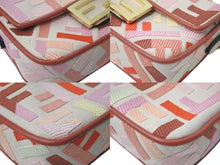 画像をギャラリービューアに読み込む, 極美品 FENDI フェンディ ミニバゲット スモール ショルダーバッグ 8BS017 ズッカ柄 マルチカラー キャンバス レザー ゴールド金具 中古 4c074818