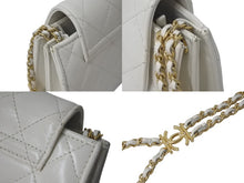 Load image into Gallery viewer, CHANEL シャネル チェーンウォレット ショルダーバッグ ココマーク ホワイト ラムスキン ランダム番台 ゴールド金具 美品 中古 4c074826