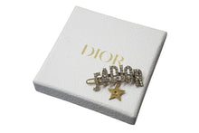 Load image into Gallery viewer, Christian Dior クリスチャンディオール JA DIOR ブローチ ラインストーン ゴールド 美品 中古 4c074845