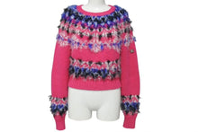 Load image into Gallery viewer, CHANEL シャネル モールニット カシミヤセーター P71555K10324 サイズ34 ココマーク プレート ラインストーン ピンク 美品 中古 4c074849