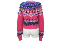 Load image into Gallery viewer, CHANEL シャネル モールニット カシミヤセーター P71555K10324 サイズ34 ココマーク プレート ラインストーン ピンク 美品 中古 4c074849