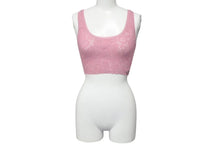 Load image into Gallery viewer, 極美品 CHANEL シャネル カメリア クロップドニットトップ P72157K10391 ポリアミド ポリウレタン ピンク サイズS 中古 4c074852
