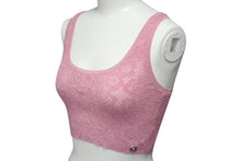 Load image into Gallery viewer, 極美品 CHANEL シャネル カメリア クロップドニットトップ P72157K10391 ポリアミド ポリウレタン ピンク サイズS 中古 4c074852