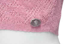 Load image into Gallery viewer, 極美品 CHANEL シャネル カメリア クロップドニットトップ P72157K10391 ポリアミド ポリウレタン ピンク サイズS 中古 4c074852
