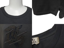 Load image into Gallery viewer, HERMES エルメス Leather patch T shirt レザーパッチ Tシャツ コットン100% グレー サイズ L 美品 中古 4c074857
