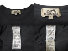 Load image into Gallery viewer, HERMES エルメス Leather patch T shirt レザーパッチ Tシャツ コットン100% グレー サイズ L 美品 中古 4c074857