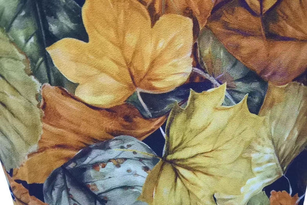 Extremely beautiful item DOLCE&GABBANA Dolce &amp; Gabbana Fall Leaf Rayon Dress, Orange, Size 36, Used, 4c074861