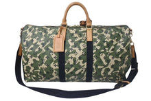 画像をギャラリービューアに読み込む, 極美品 LOUIS VUITTON ルイヴィトン ×村上隆 キーポルバンドリエール55 モノグラムモフラージュ M95774 ゴールド金具 中古 4c074863